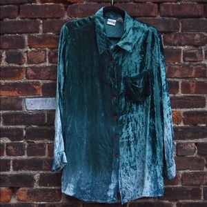Newport News Turquoise Ombré Button Up